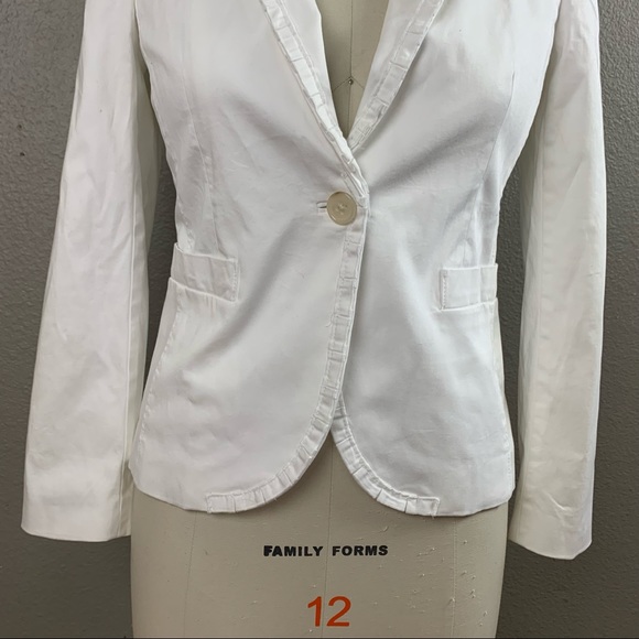 Banana Republic white stretch fitted blazer - Picture 3 of 11
